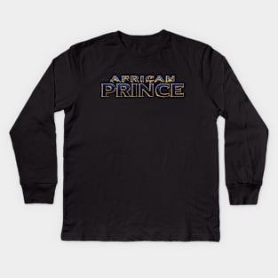 African Prince Kids Long Sleeve T-Shirt